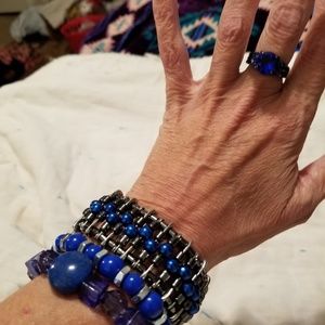 Blue Ring & 3 Bracelets